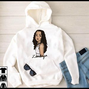 A hoodie with zendaya on it ( homemade)